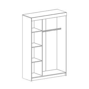 Шкаф-купе 3-х створчатый Андрей-4 М ШШК 551 с зеркалом дуб крафт серый/дуб крафт белый Санкт-Петербург