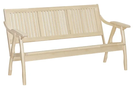 Прямой диван скамья массив решетка бежевый фото 6