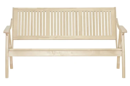 Прямой диван скамья массив решетка бежевый фото 7