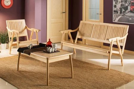 Прямой диван скамья массив решетка бежевый фото 10