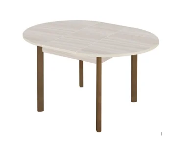 Кухонный стол СКБ круглый орех лион/ясень шимо светлый Санкт-Петербург