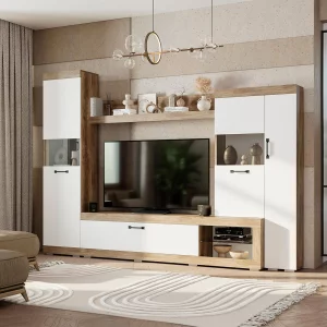 Гостиная Тесла дуб каньон/белый фото 11