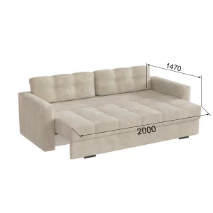 Раскладной диван-кровать Гранд-4 бежевый форест фото