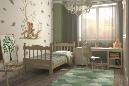 Кровать АЛЕНКА с основанием (комплект) 800х1890, цвет Сосна, кровать одинарная