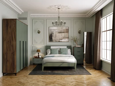 Кровать БЕТТИ (комплект) 1800х2000, цвет Оливковый, кровать двойная Санкт-Петербург