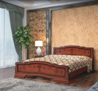 купить кровать карина-6 (комплект) 1600х2000, цвет орех, кровать двойная в Санкт-Петербурге