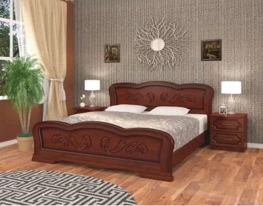 купить кровать карина-8 (комплект) 1200х2000, цвет орех, кровать двойная в Санкт-Петербурге