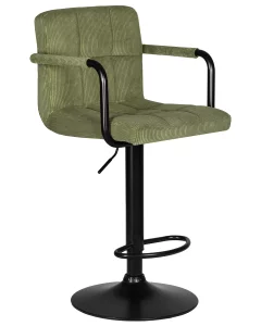 купить стул барный dobrin kruger arm black, зеленый вельвет (lar-e2041-7) в Санкт-Петербурге