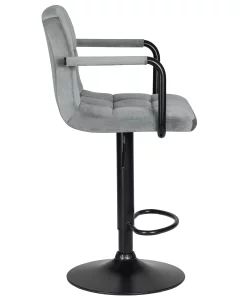 Стул барный DOBRIN KRUGER ARM BLACK, серый велюр (MJ9-75) Санкт-Петербург