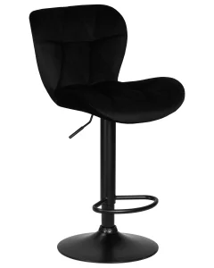 Стул барный DOBRIN BARNY BLACK, черный велюр (MJ9-101)