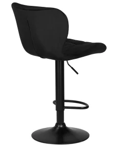 Стул барный DOBRIN BARNY BLACK, черный велюр (MJ9-101) фото