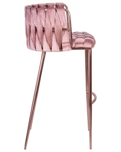 Стул барный DOBRIN EMMA ROSE GOLD, розовый велюр (VF-10) Санкт-Петербург