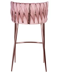 Стул барный DOBRIN EMMA ROSE GOLD, розовый велюр (VF-10) фото 5