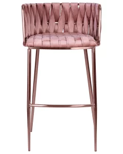 Стул барный DOBRIN EMMA ROSE GOLD, розовый велюр (VF-10) фото 6