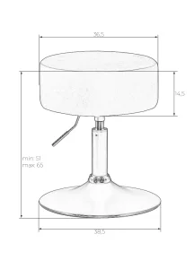 Пуф DOBRIN DANNY BLACK, белый букле (13) фото 5