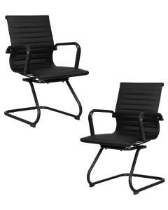 Набор 2 шт Офисное кресло для посетителей DOBRIN CODY BLACK, чёрный