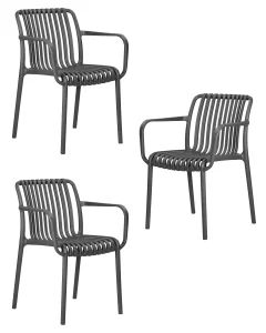 Набор 3 шт Стул обеденный DOBRIN WALTER, темно-серый (GR-04) фото 10