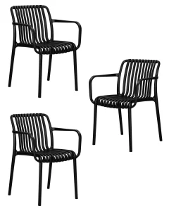 Набор 3 шт Стул обеденный DOBRIN WALTER, черный (B-03) фото 9
