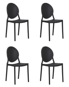 Набор 4 шт Стул обеденный DOBRIN ALBERT, цвет чёрный