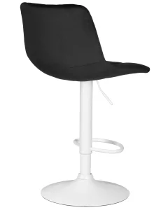Набор 2 шт Стул барный DOBRIN TAILOR WHITE, черный велюр (MJ9-101) фото 5