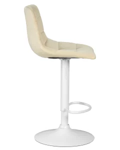 Набор 2 шт Стул барный DOBRIN TAILOR WHITE, бежевый велюр (MJ9-10) фото