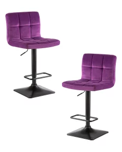 Набор 2 шт Стул барный DOBRIN DOMINIC, фиолет велюр (MJ9-58)
