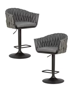 Набор 2 шт Стул барный DOBRIN LEON, графитовая ткань (LAR-275-21)