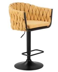 Набор 2 шт Стул барный DOBRIN LEON, жёлтая ткань (LAR 275-8) Санкт-Петербург