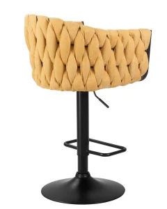 Набор 2 шт Стул барный DOBRIN LEON, жёлтая ткань (LAR 275-8) фото 5