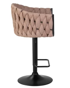 Набор 2 шт Стул барный DOBRIN LEON, коричневая ткань (LAR 275-3) фото