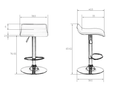 Набор 2 шт Стул барный DOBRIN TOMMY, белый фото 8
