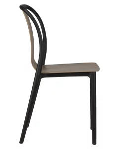 Набор 4 шт Стул обеденный DOBRIN ADAM, черный/бежевый фото