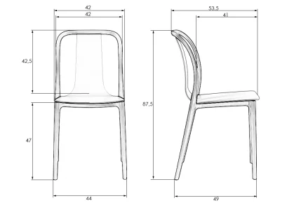 Набор 4 шт Стул обеденный DOBRIN ADAM, черный/бежевый фото 11