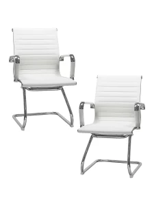 Набор 2 шт Офисное кресло для посетителей DOBRIN CODY, белый