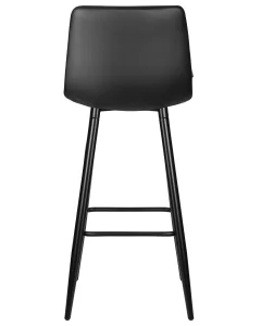 Набор 2 шт Стул барный DOBRIN NICOLE, черные матовые ножки, черная экокожа (P-01) фото 6