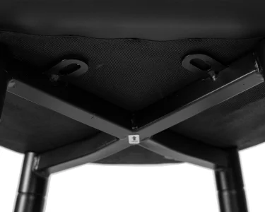 Набор 2 шт Стул барный DOBRIN NICOLE, черные матовые ножки, черная экокожа (P-01) фото 9