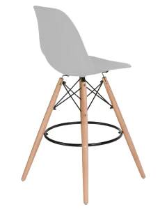 Набор 2 шт Стул барный DOBRIN DSW BAR, ножки светлый бук, цвет сиденья светло-серый (GR-01) фото 5