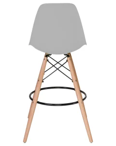 Набор 2 шт Стул барный DOBRIN DSW BAR, ножки светлый бук, цвет сиденья светло-серый (GR-01) фото 6