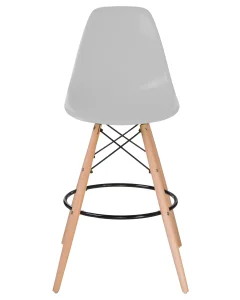 Набор 2 шт Стул барный DOBRIN DSW BAR, ножки светлый бук, цвет сиденья светло-серый (GR-01) фото 7