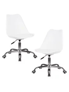 Набор 2 шт Офисное кресло для персонала DOBRIN MICKEY, белый