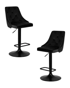 Набор 2 шт Стул барный DOBRIN JOSEPH BLACK, черный велюр (MJ9-101) фото 11