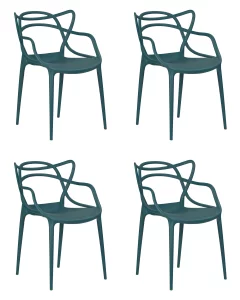 Набор 4 шт Стул обеденный DOBRIN MASTERS, морской волны (G-05) фото 10