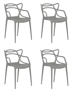 Набор 4 шт Стул обеденный DOBRIN MASTERS, светло-серый (GR-01) фото 9