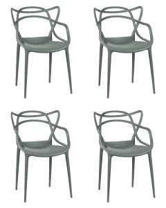 Набор 4 шт Стул обеденный DOBRIN MASTERS, тёмно-серый (GR-04) фото 13
