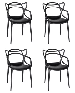 Набор 4 шт Стул обеденный DOBRIN MASTERS, чёрный (B-03) фото 8