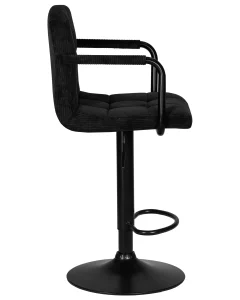 Набор 2 шт Стул барный DOBRIN KRUGER ARM BLACK, черный вельвет (LAR-E2041-52) фото
