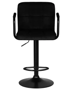 Набор 2 шт Стул барный DOBRIN KRUGER ARM BLACK, черный вельвет (LAR-E2041-52) фото 7