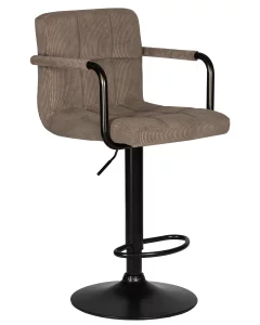 Набор 2 шт Стул барный DOBRIN KRUGER ARM BLACK, какао вельвет (LAR-E2041-05) Санкт-Петербург