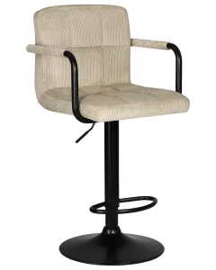 купить набор 2 шт стул барный dobrin kruger arm black, бежевый вельвет (lar-e2041-04) в Санкт-Петербурге