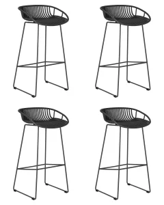 Набор 4 шт Стул барный DOBRIN FRANK, темно-серый